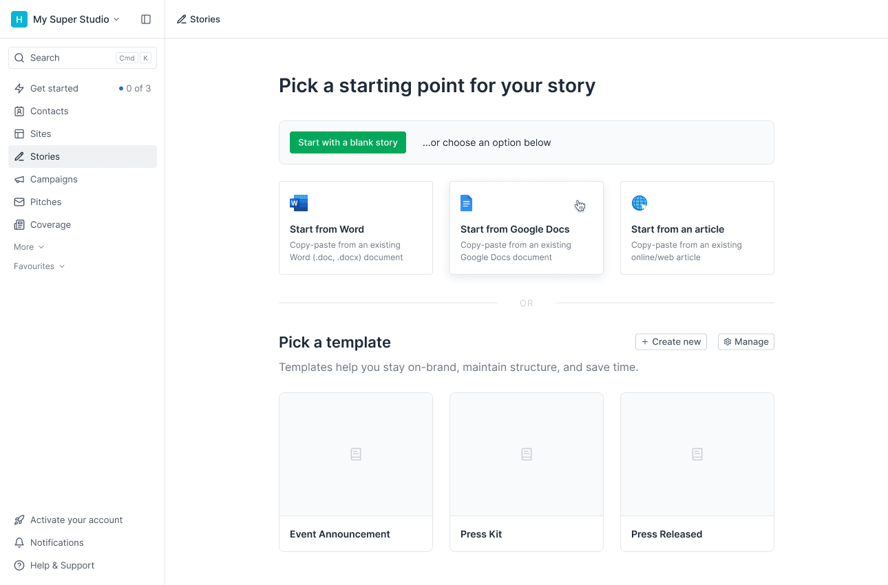 Simplifying content creation, publishing and sharing for Prezly trials - Image 2