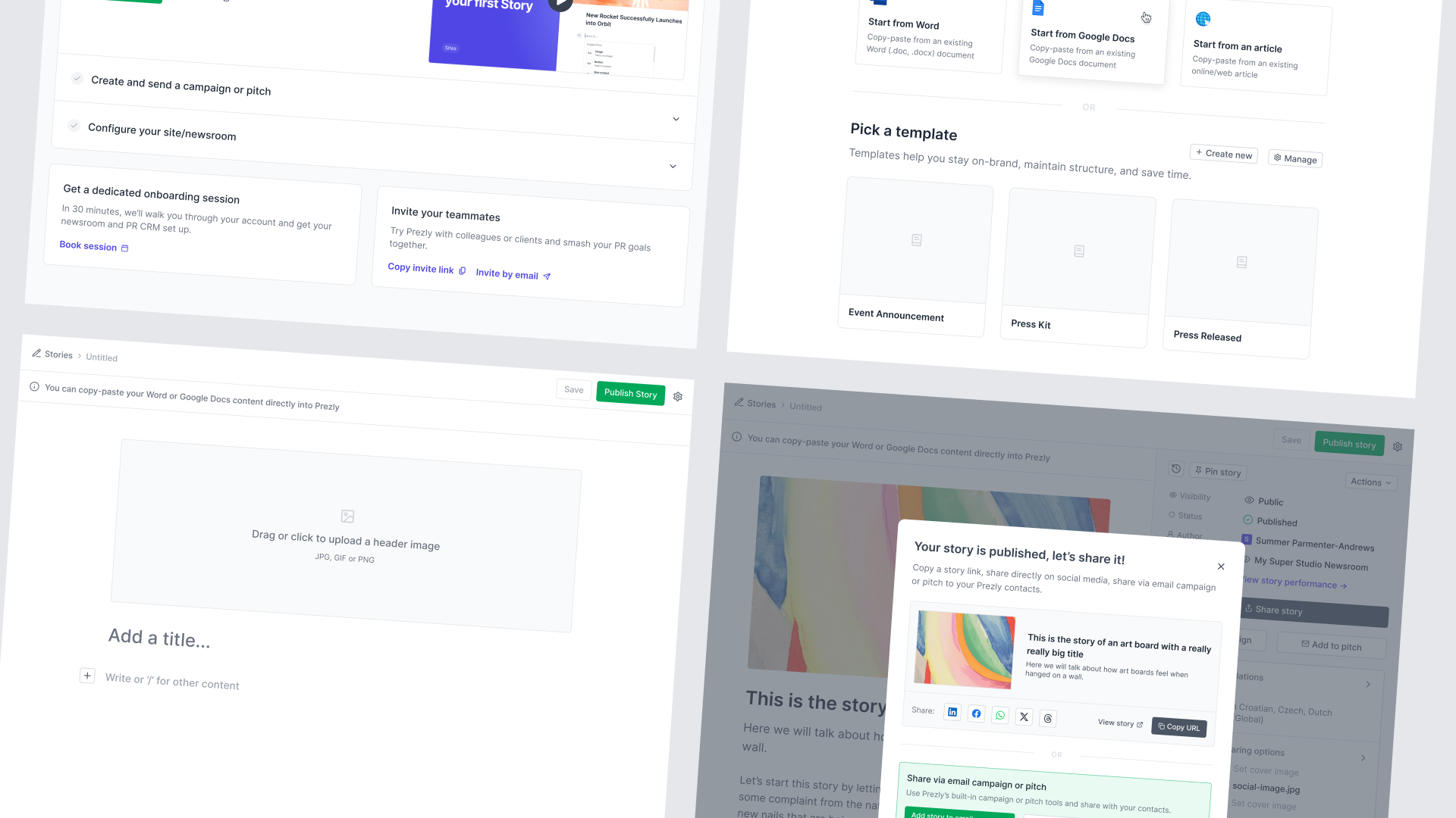 Simplifying content creation, publishing and sharing for Prezly trials - Image 1