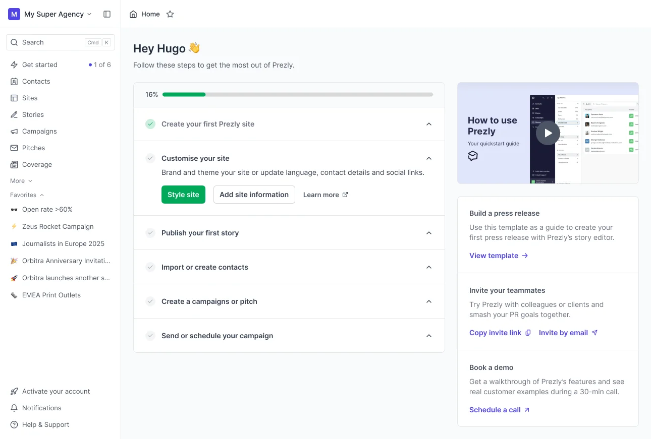 Old trial dashboard