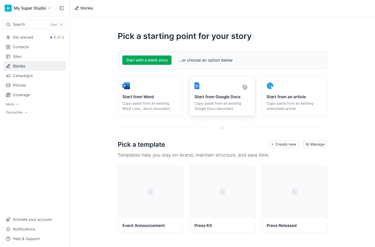 Simplifying content creation, publishing and sharing for Prezly trials - Image 2